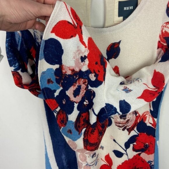 Anthropologie Maeve Floral Knit Bell Sleeve Bohemian Dress XS Anthousai Hippie - Picture 8 of 15